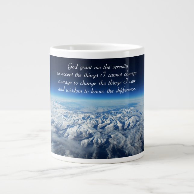 Serenity Prayer & Mountains Mug (Front)