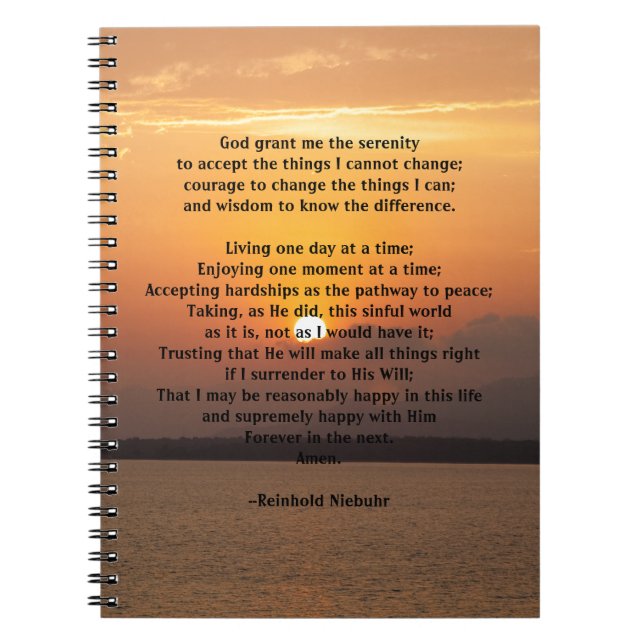 Serenity Prayer Notebook (Front)