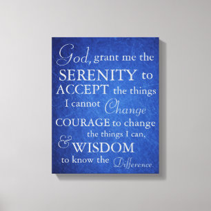 Serenity Prayer on Canvas Print