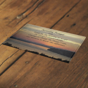 Serenity Prayer Orange Seascape Sunset Cutting Board