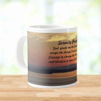 Serenity Prayer Orange Seascape Sunset