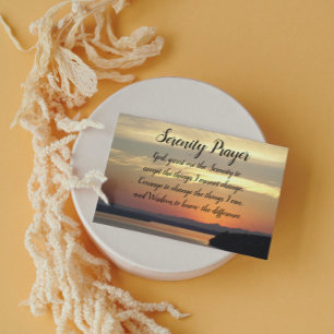 Serenity Prayer Orange Seascape Sunset Magnet