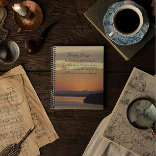 Serenity Prayer Orange Seascape Sunset Photo Planner