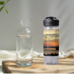 Serenity Prayer Orange Seascape Sunset Water Bottle<br><div class="desc">Stay quenched wherever you go with this clear,  plastic water bottle that features the photo image of a dramatic,  orange seascape sunset along with the inspirational words of the Serenity Prayer. Select your water bottle size and colour.</div>