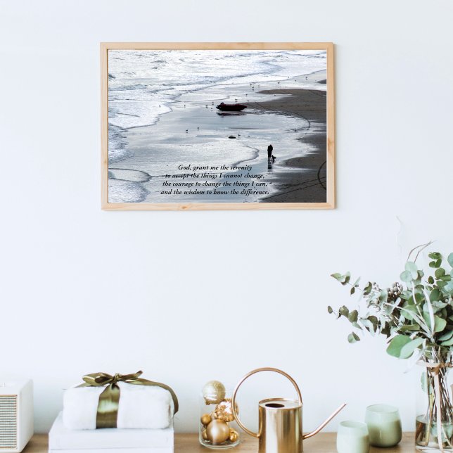 Serenity Prayer _ Peacefull Beach Scene Poster (Creator Uploaded)