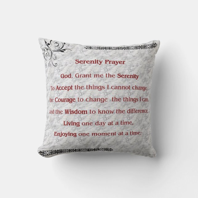Serenity Prayer Pillow (Front)
