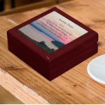 Serenity Prayer Pink Seascape Sunset Gift Box<br><div class="desc">Store trinkets,  jewellery and other small keepsakes in this wooden gift box with ceramic tile featuring the photo image of a pink seascape sunset along with the inspirational words of the Serenity Prayer. Select your gift box size and colour.</div>
