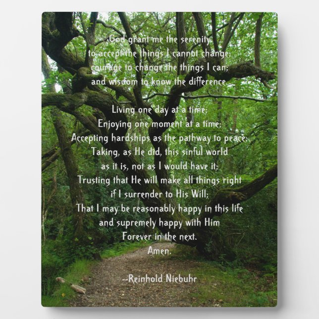 Serenity Prayer Plaque (Front)