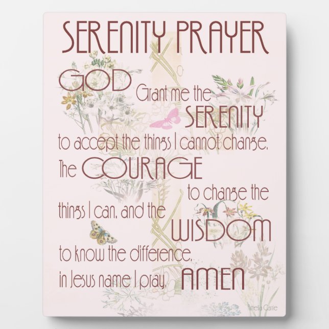 Serenity Prayer Plaque (Front)