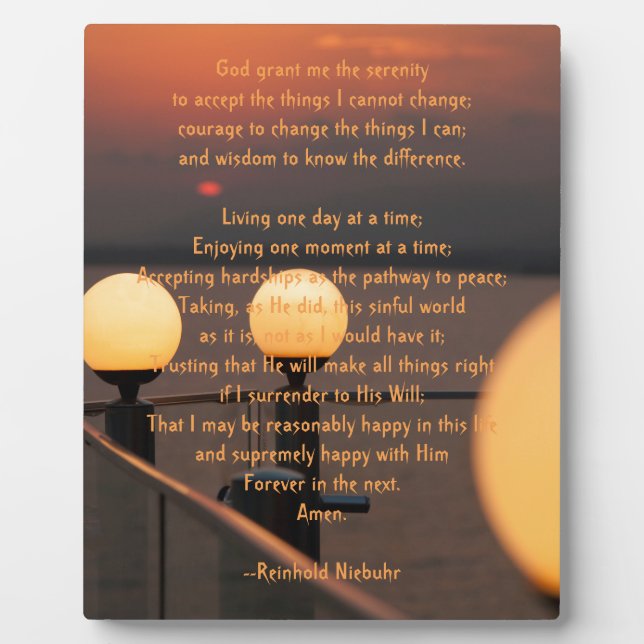 Serenity Prayer Plaque (Front)
