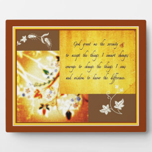 Serenity prayer plaque