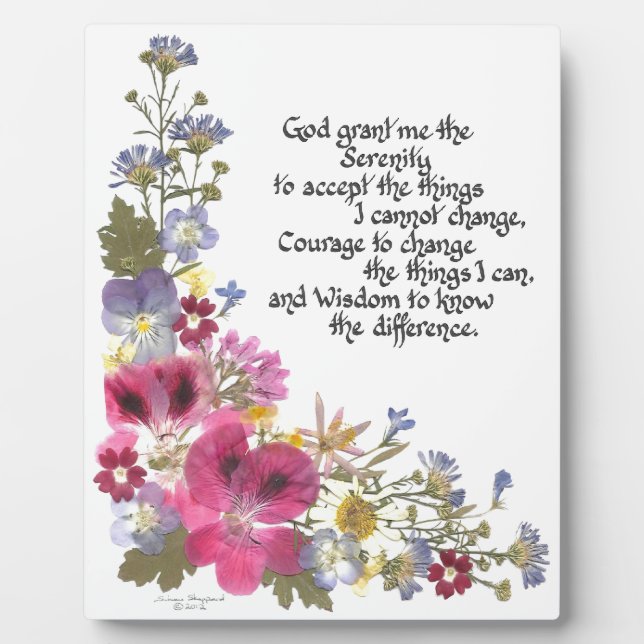 Serenity Prayer Plaque (Front)