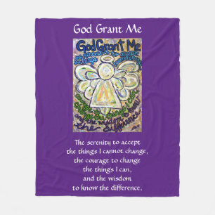 Serenity Prayer Poem Angel Custom Fleece Blanket