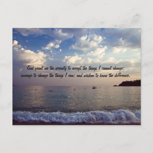 Serenity Prayer Postcard (Front)