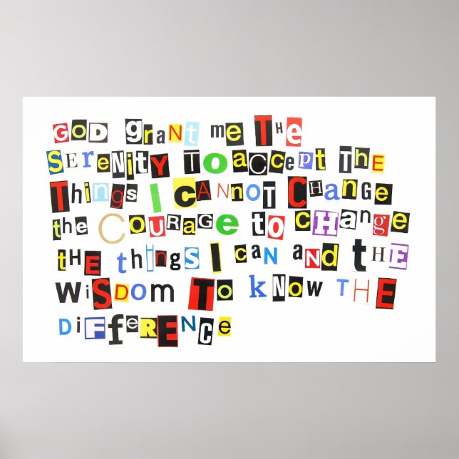 Serenity Prayer Poster (Front)