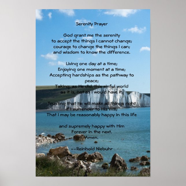 Serenity Prayer Poster (Front)