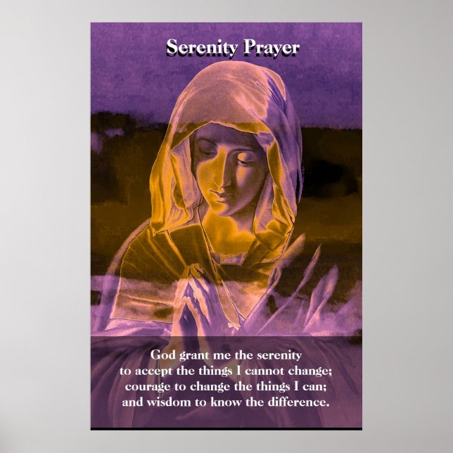 Serenity Prayer Poster (Front)