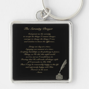 Serenity Prayer Premium Square Keychain