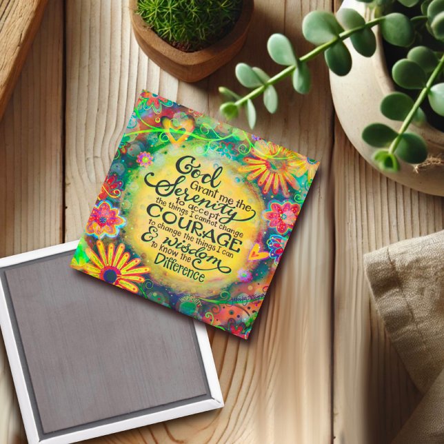 Serenity Prayer Pretty Religious FaithInspirivity Magnet (Creator Uploaded)