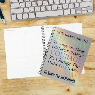 Serenity Prayer Rainbow Photo Calendar Planner