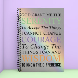 Serenity Prayer Rainbow Photo Calendar Planner