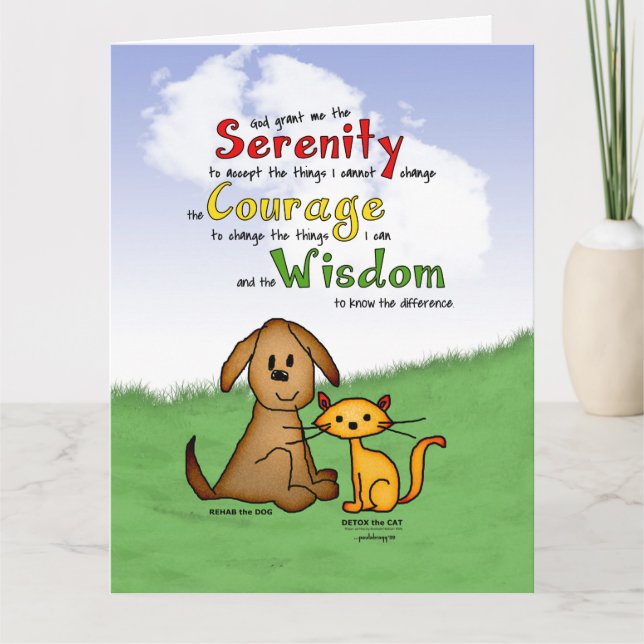 Serenity Prayer: Rehab & Detox, Strength/Recovery Card (Front)