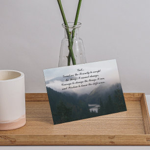Serenity Prayer River Valley Photo Blank Card