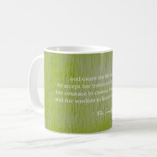 Serenity Prayer Rustic Green Barn Faith Hope Love Coffee Mug