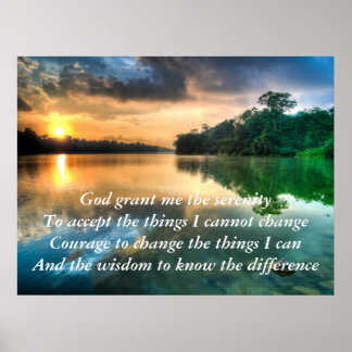 Serenity Prayer Scenic Poster