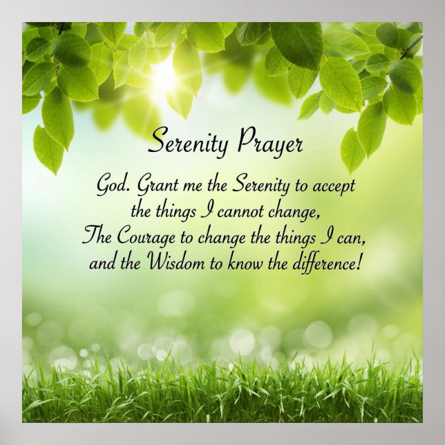 Serenity Prayer - Spring. Poster (Front)