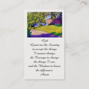 Serenity Prayer Sympathy Funeral Card