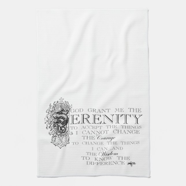 Serenity Prayer Tea Towel (Vertical)