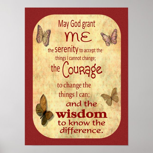 Serenity Prayer Version 3 -- poster art (Front)