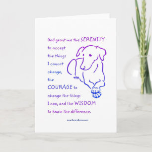 Serenity Prayer w/Dog greeting cards
