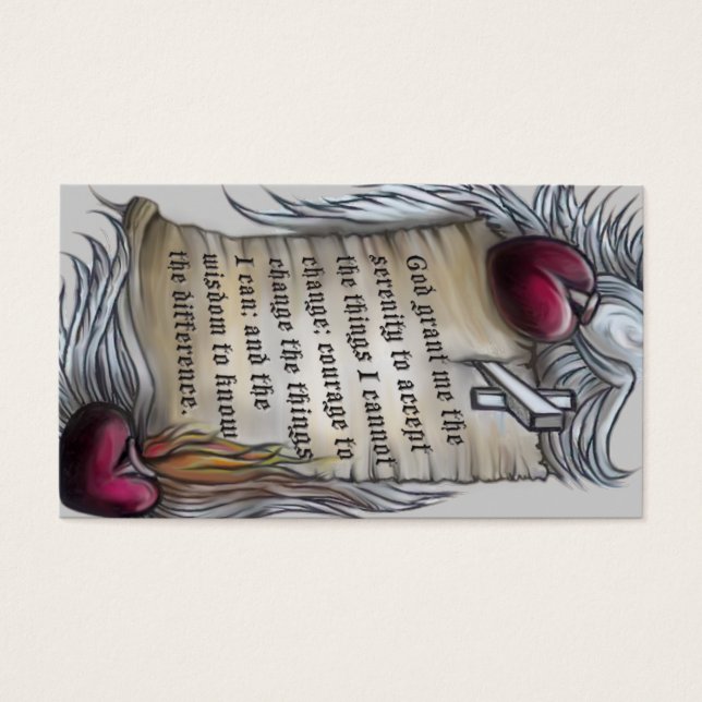 Serenity Prayer wallet card, note lines on back (Front)