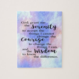 Serenity Prayer Watercolor Puzzle
