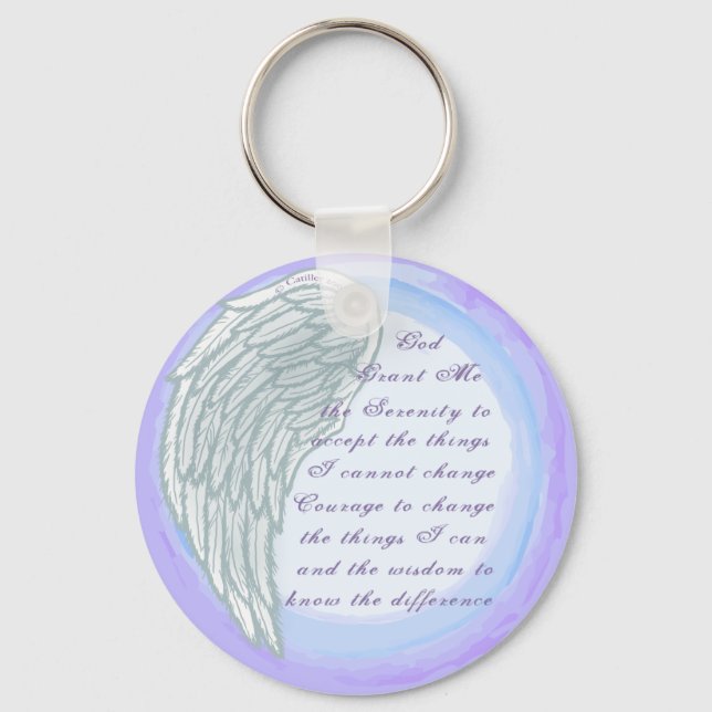 Serenity Prayer Wing Key Ring (Front)