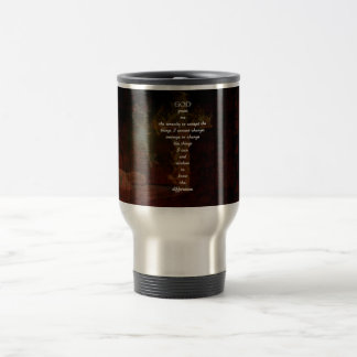 Serenity Prayer With Beautiful Christian Art Travel Mug