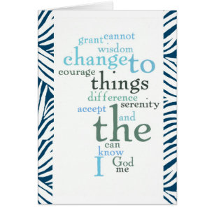 Serenity Prayer Word Art Zebra Print