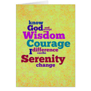 Serenity Prayer wordle card
