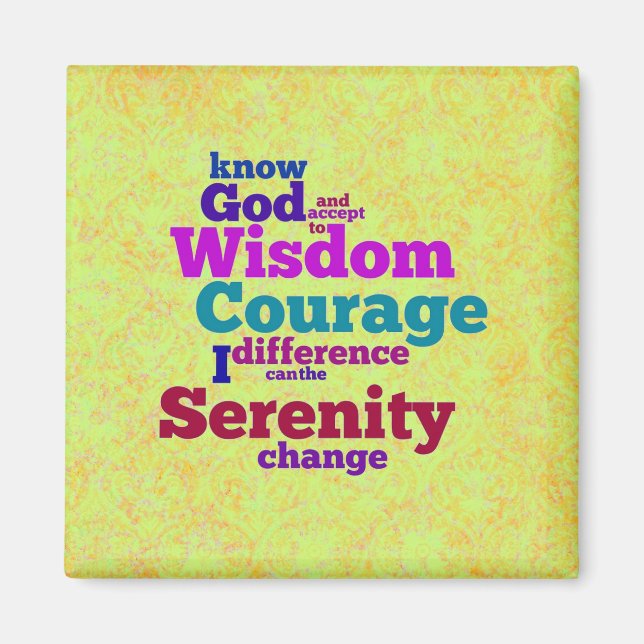 Serenity Prayer wordle magnet (Front)