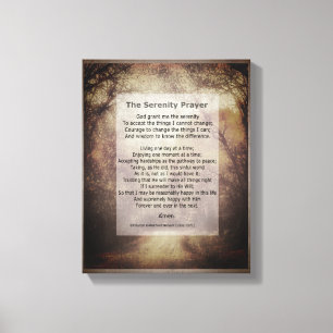 Serenity Prayer wrapped canvas art with quote