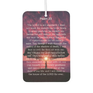 SERENITY Psalm 23 Sunset Memorial  Car Air Freshener