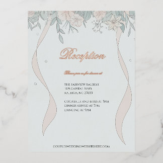 Serenity Reception Enclosure Foil Holiday Postcard