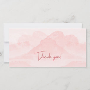 Serenity Romantic Pink Landscape Holiday Card