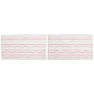 Serenity Romantic Pink Striped King Pillowcase