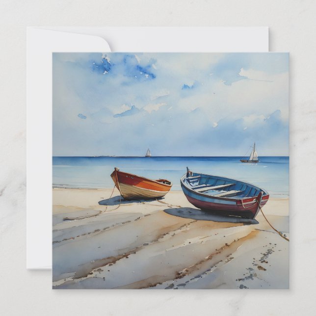 "Serenity Shores" A Restful Watercolour Seascape (Front)
