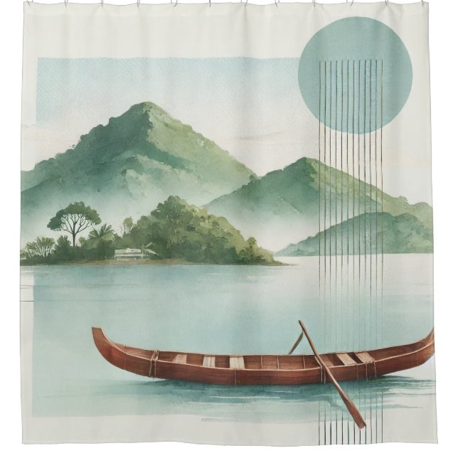 "SERENITY" - SHOWER CURTAIN (Front)