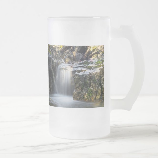 Serenity Spa Falls Frosted Glass Beer Mug (Right)