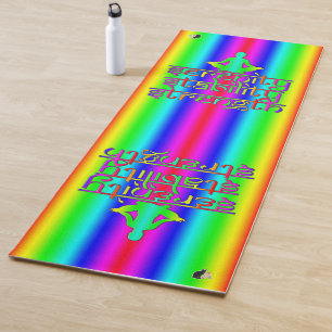 Serenity Stability Strength Rainbow Intentions Yoga Mat